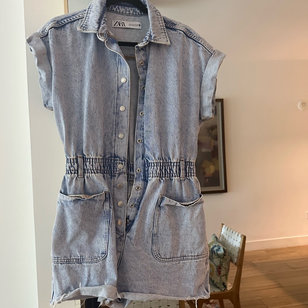 Zara denim romper